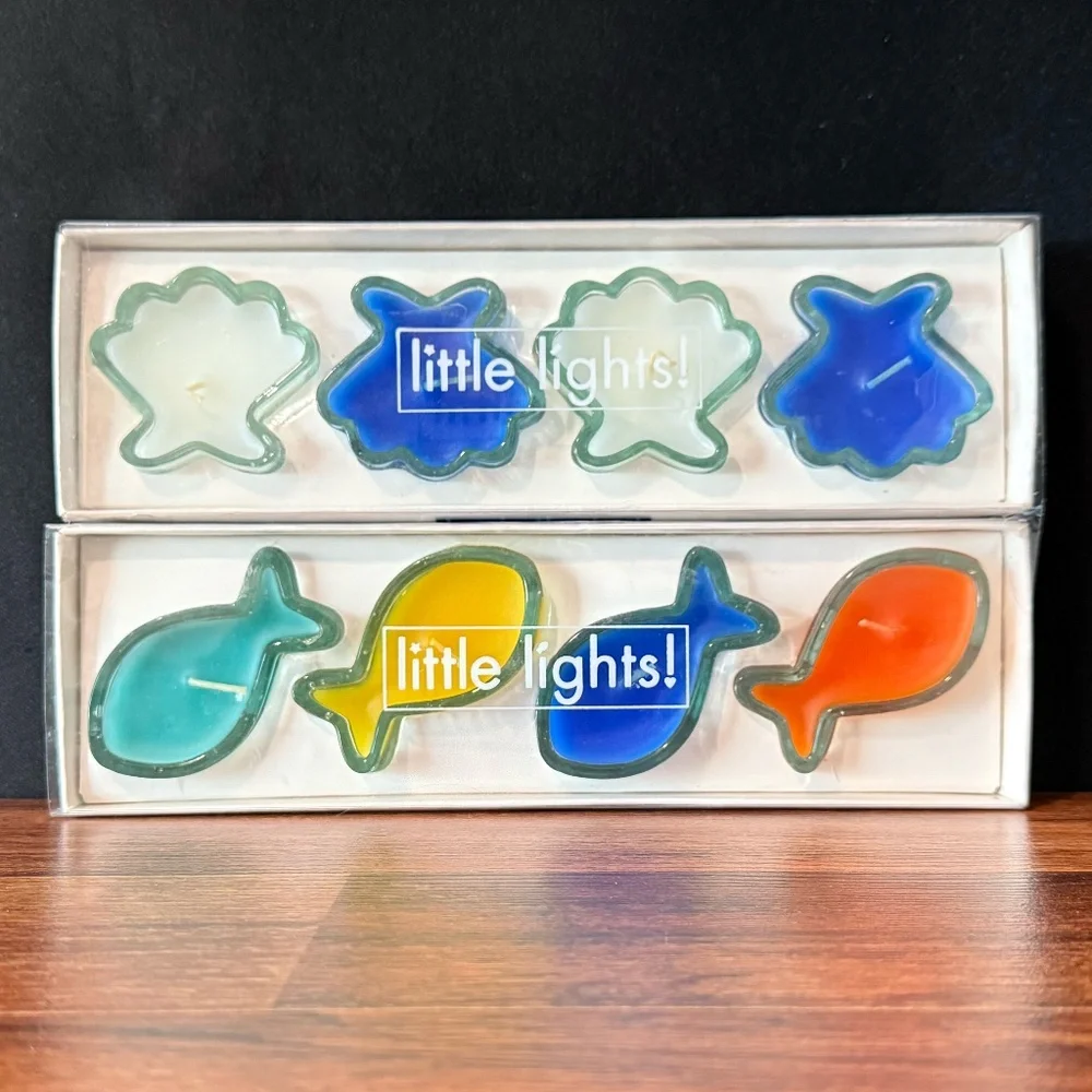 LITTLE LIGHTS Fish and Seashell Candles (8)